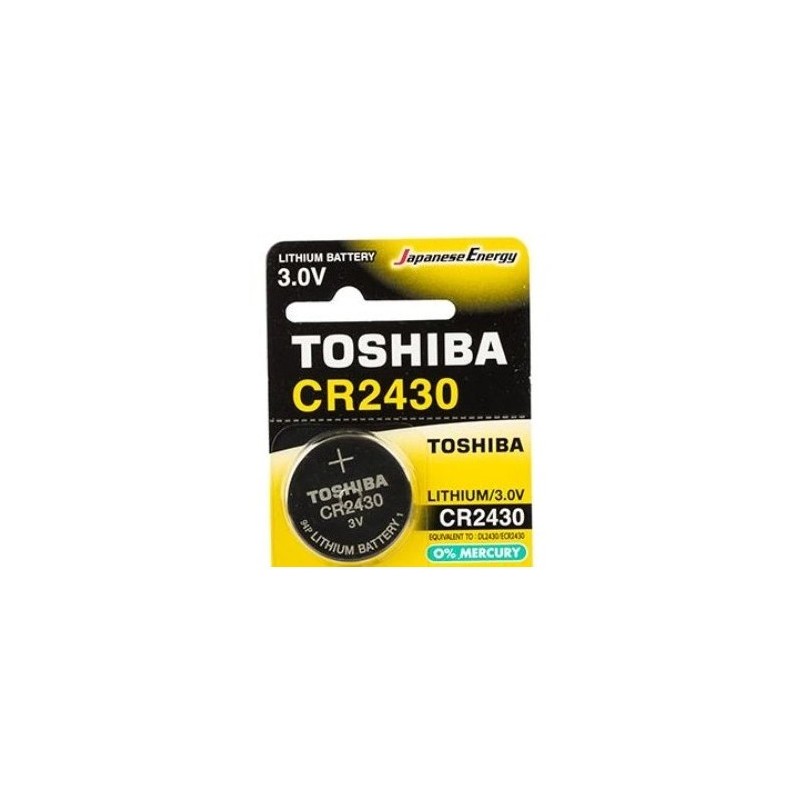 PILA DE BOTON TOSHIBA CR2430 3V ALCALINAS