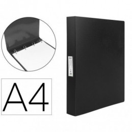 CARPETA LIDERPAPEL 4A 25MM PP A4 NEGRO OPACO
