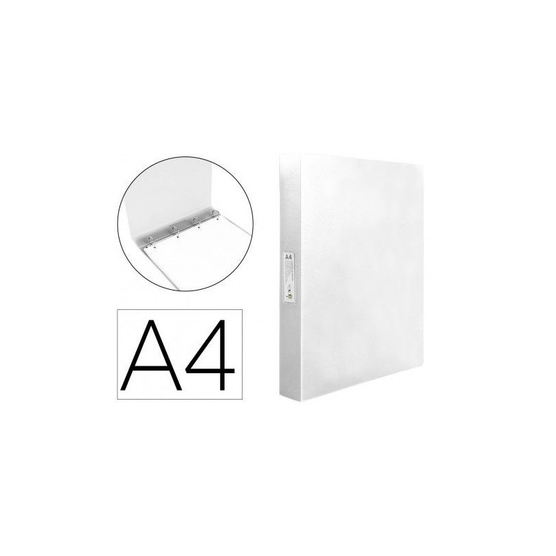 CARPETA LIDERPAPEL 4 ANILLAS 25MM TRANSPARENTE
