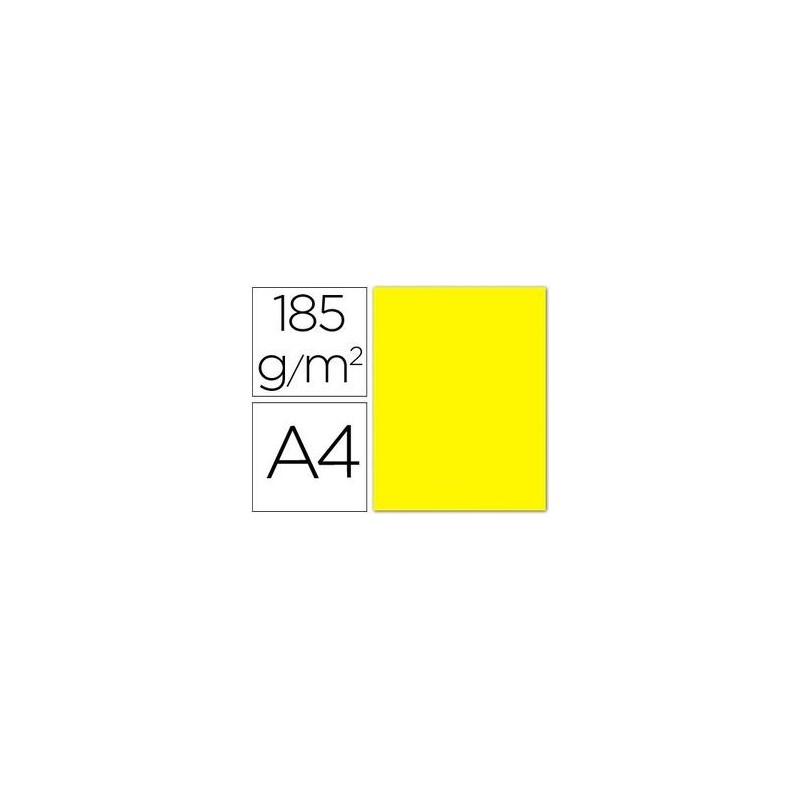 CARTULINA A4 AMARILLO CANARIO E/50 uds