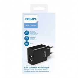 CARGADOR DE PARED PHILIPS DLP2610 2xUSB 15.5w