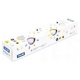 ESTUCHE 6 TARROS PINTURA DEDOS 40ML PASTEL
