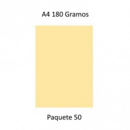 CARTULINA A4 VAINILLA E/50 uds