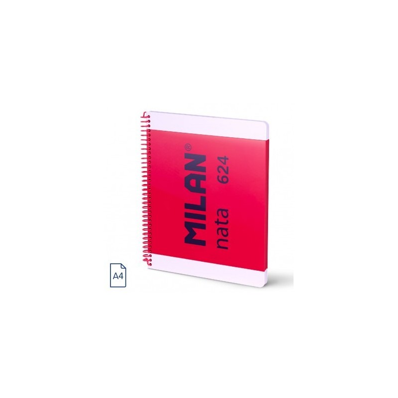 CUADERNO A4 ROSA 80H ESPIRAL CUADR. NATA