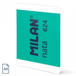 LIBRETA A4 VERDE 48H CUADRICULA NATA