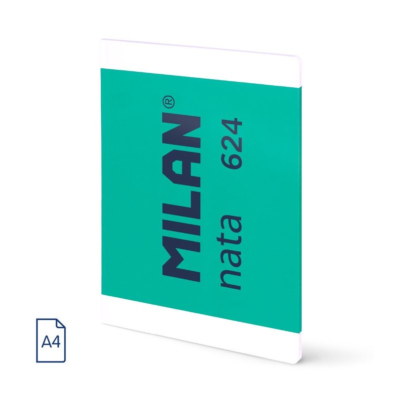 LIBRETA A4 VERDE 48H CUADRICULA NATA