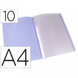 CARPETA 10 FUNDAS PP A4 LAVANDA OPACO