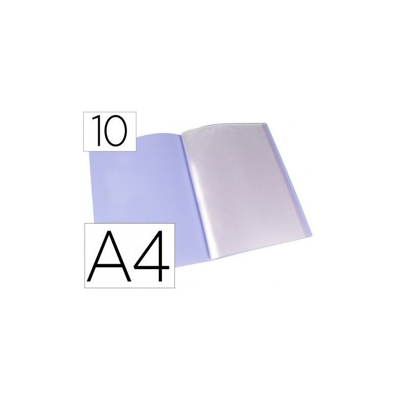 CARPETA 10 FUNDAS PP A4 LAVANDA OPACO