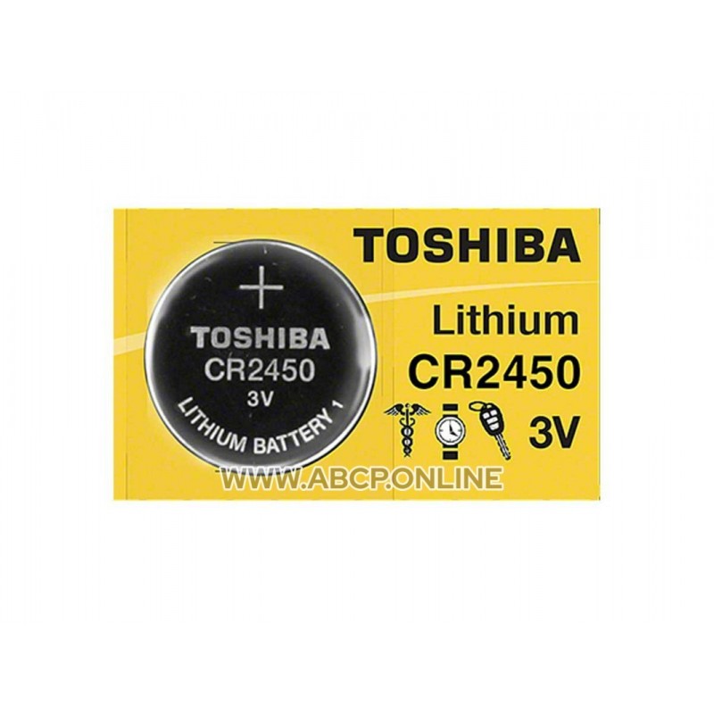 PILA DE BOTÓN TOSHIBA CR2450 3V ALCALINA