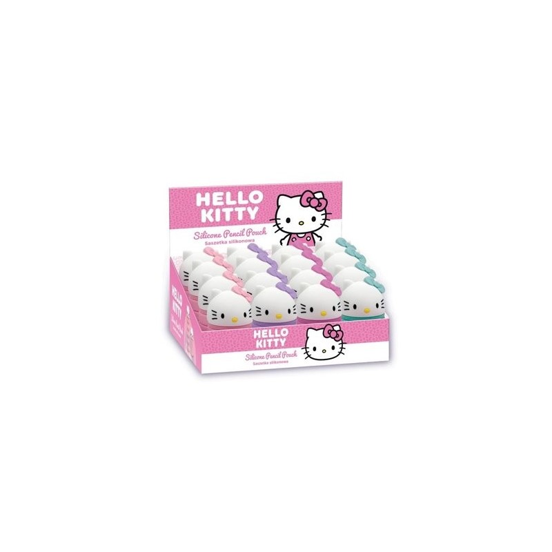 ESTUCHE CILINDRICO SILICONA HELLO KITTY