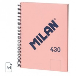 CUADERNO A4 80H ESPIRAL LISO 430 ROSA