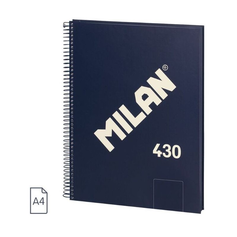CUADERNO A4 80H ESPIRAL LISO 430 AZUL