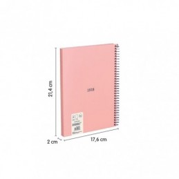 CUADERNOS A5 80GH ESPIRAL LISOS 430 SALMON