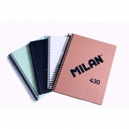 CUADERNO A5 80H ESPIRAL LINEAS 430 MILAN