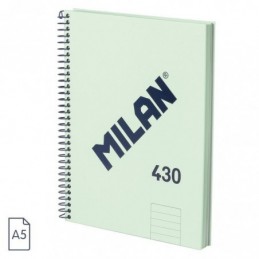 CUADERNOS A5 80GH ESPIRAL LISOS 430 VERDE
