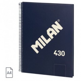 CUADERNO A4 80H ESPIRAL LISO 430 AZUL