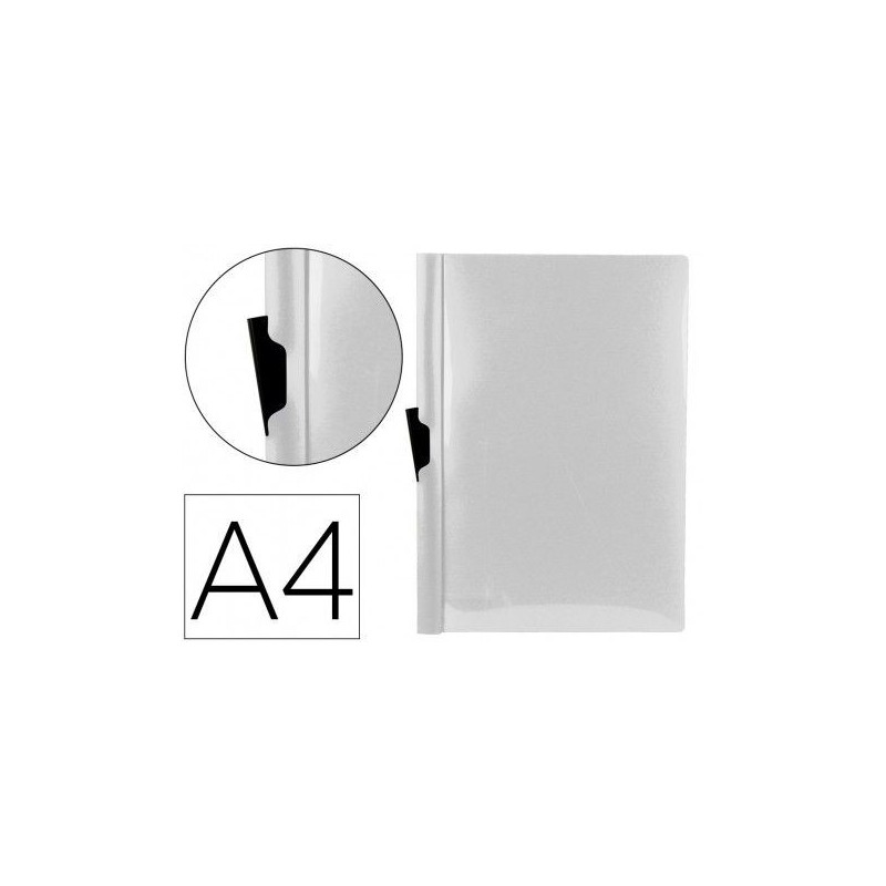CARPETA DOSSIER PINZA LATERAL PP A4 TRANSP 30HOJAS