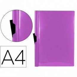 CARPETA DOSSIER PINZA LATERAL PP A4 LAVANDA OPACO