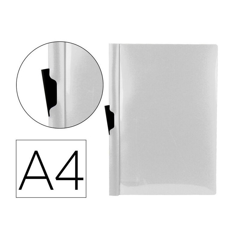 CARPETA DOSSIER PINZA LATERAL TRANSPARENTE 60 H PP