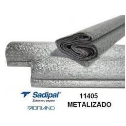 PAPEL CREPE ROLLO METALIZADO PLATA