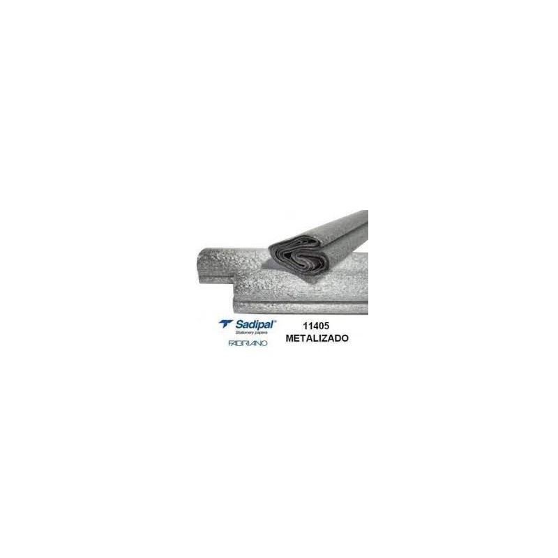 PAPEL CREPE ROLLO METALIZADO PLATA
