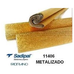 PAPEL CREPE ROLLO METALIZADO ORO
