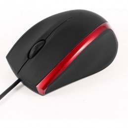 RATON OPTICO USB 1200DPI NEGRO AZUL ROJO CRAZY