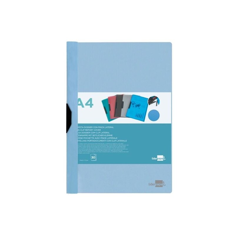 DOSSIER PINZA LATERIAL POLIPROP DIAN A4 30H CELEST