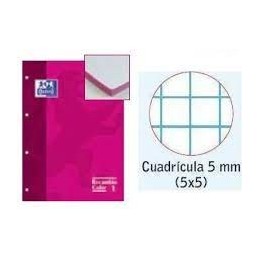 RECAMBIO COLOR A4 4/T 80H CUADRO 5MM OXFORD FUCSIA