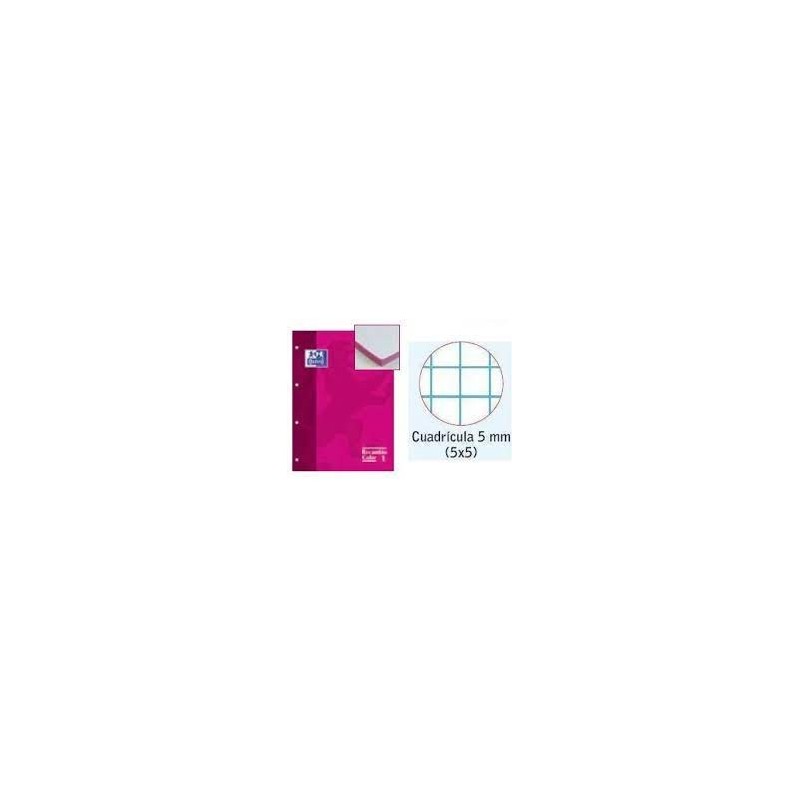 RECAMBIO COLOR A4 4/T 80H CUADRO 5MM OXFORD FUCSIA