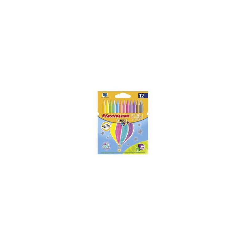 CERAS PLASTIDECOR 12 COLORES PASTEL