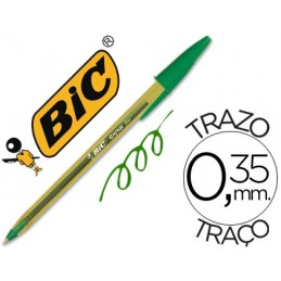 BOLIGRAFO BIC CRISTAL FINE VERDE 0.8