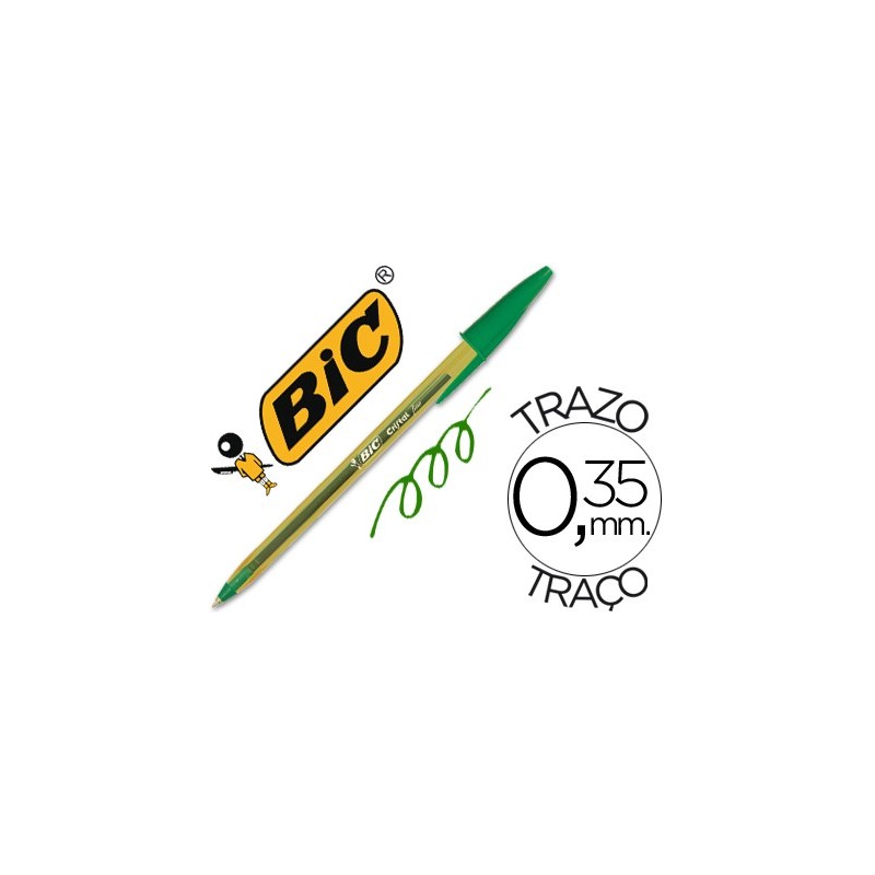 BOLIGRAFO BIC CRISTAL FINE VERDE 0.8