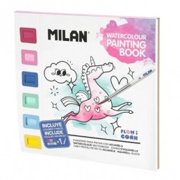 CUADERNO PINTURA ACUARELA FLOWICORN