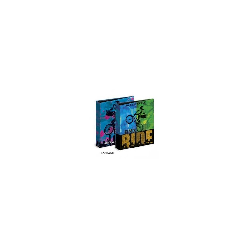 CARPETA 4 ANILLAS SENFORT BMX AZUL