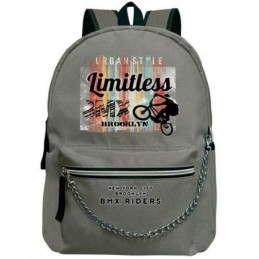 MOCHILA C/CADENA SENFORT BMX GRIS LIMITLESS