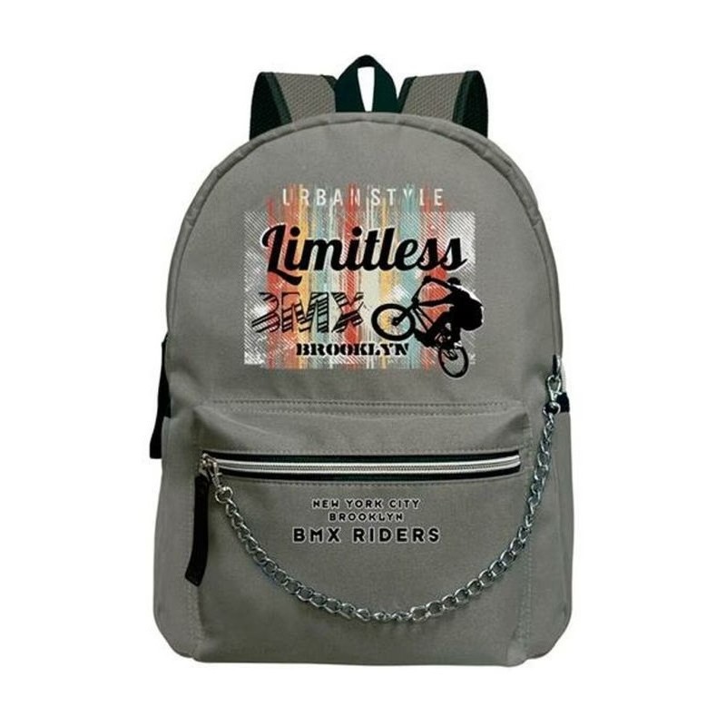 MOCHILA C/CADENA SENFORT BMX GRIS LIMITLESS