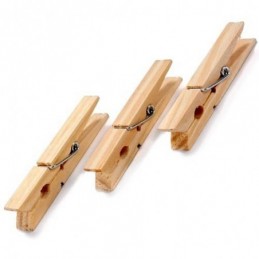 PINZAS ROPA MADERA MUNDO FLORARL 24UDS