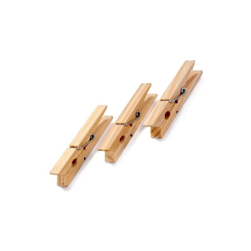 PINZAS ROPA MADERA MUNDO FLORARL 24UDS