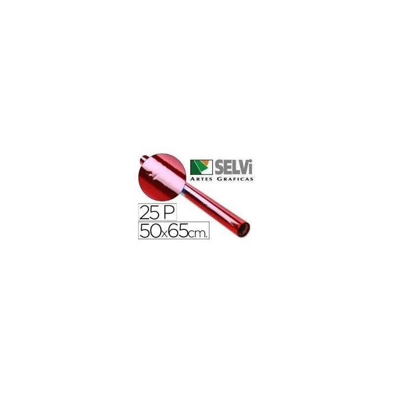 PAPEL CELOFAN ROLLO ROJO 25UDS
