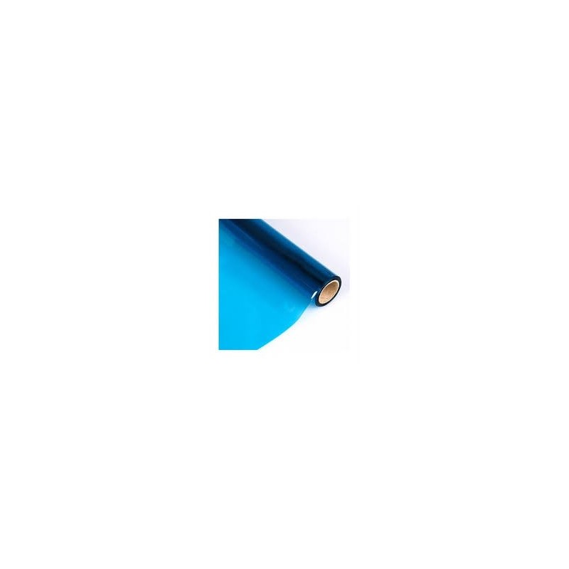 PAPEL CELOFAN ROLLO AZUL TURQUESA