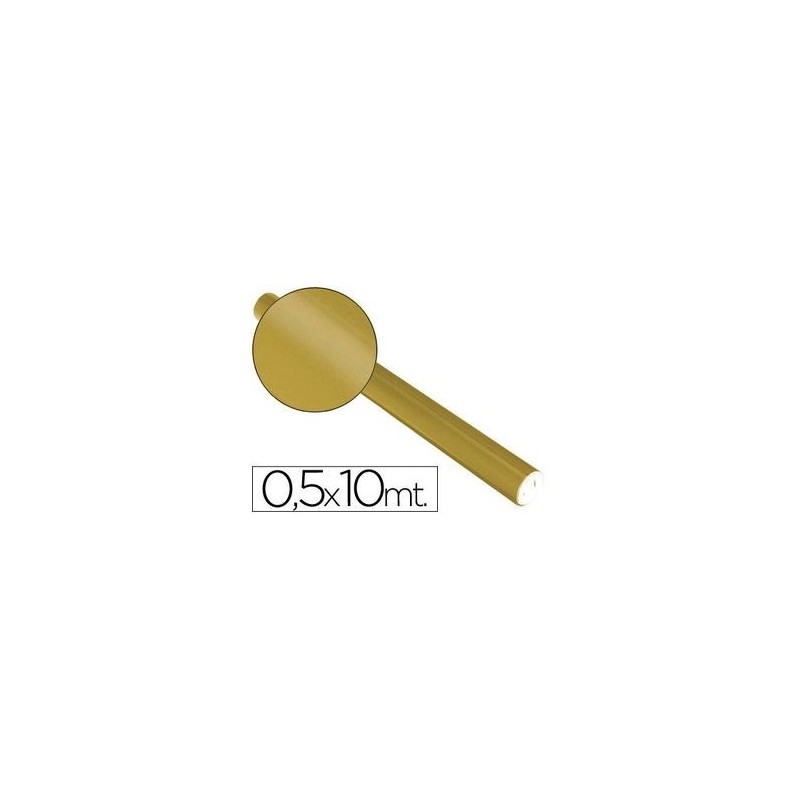 PAPEL METALIZADO ORO ROLLO CONTINUO DE 05x10MT