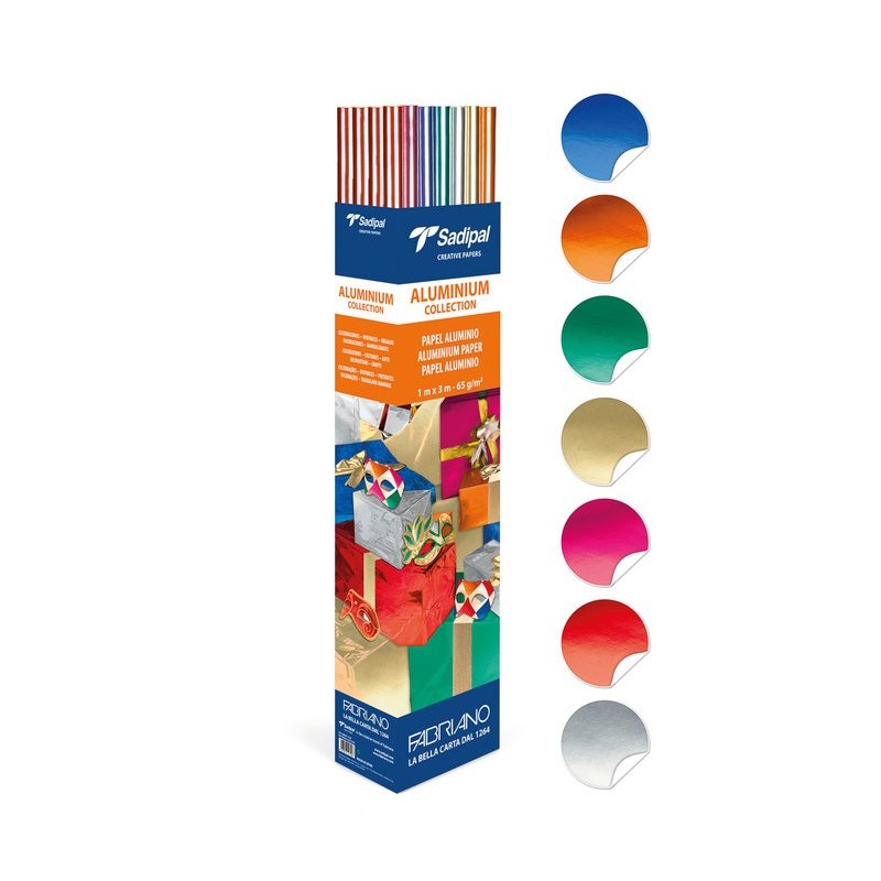 PAPEL METALIZADO 3MTS COLORES SURTIDOS