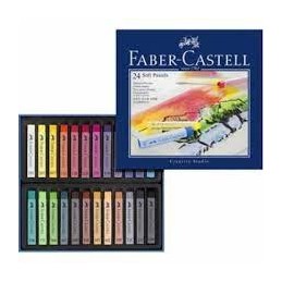 TIZAS PASTEL BLANDO FABER CASTELL 24 COLORES