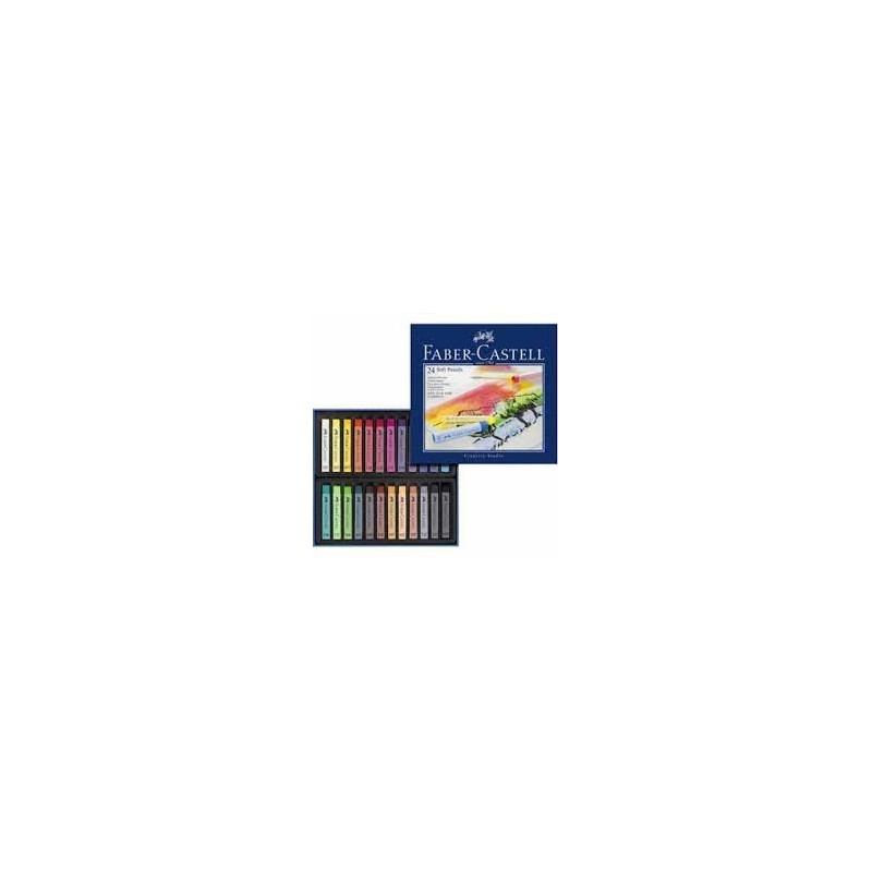 TIZAS PASTEL BLANDO FABER CASTELL 24 COLORES