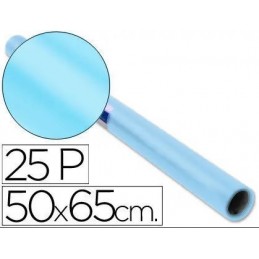 PAPEL CHAROL ROLLO 25 HOJAS AZUL PALIDO