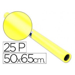 PAPEL CHAROL AMARILLO ROLLO 25 HOJAS DE 50x65CM