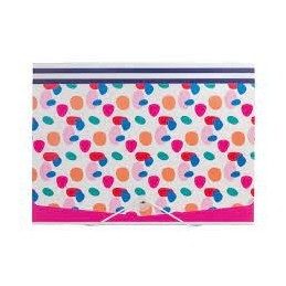 CARPETA ACORDEON 13C. GOMA CON BOTON ROSA