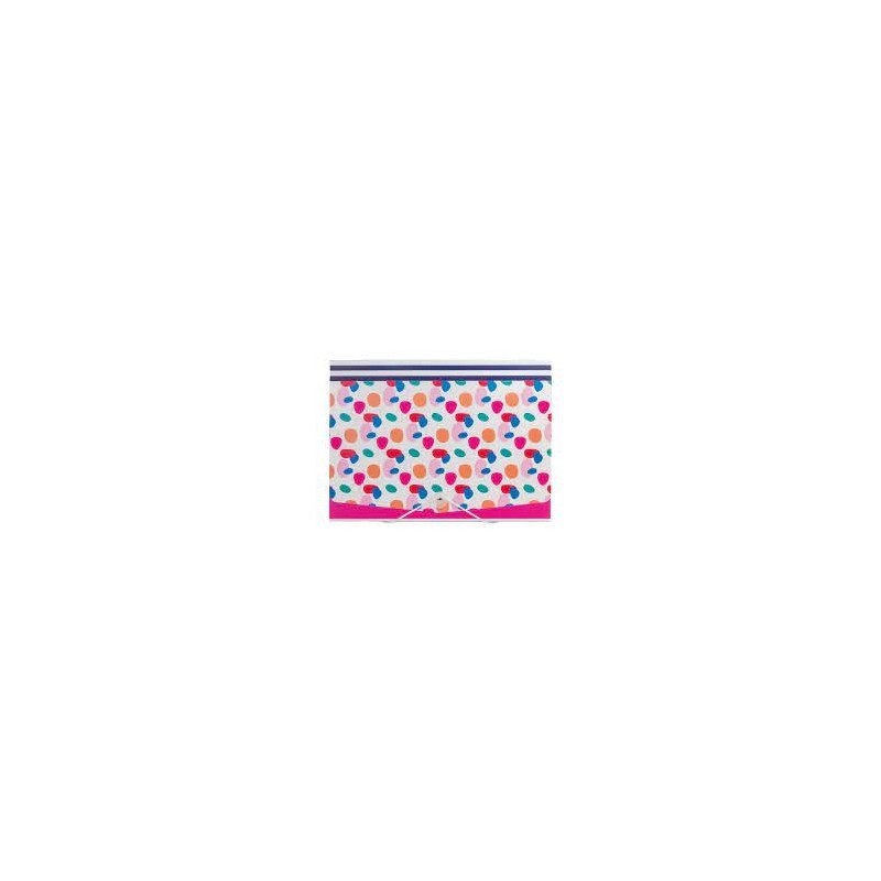 CARPETA ACORDEON 13C. GOMA CON BOTON ROSA