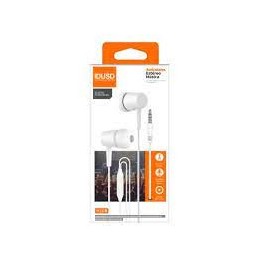 AURICULAR ESTEREO CON MICROFONO BLANCO IDUSO H16B